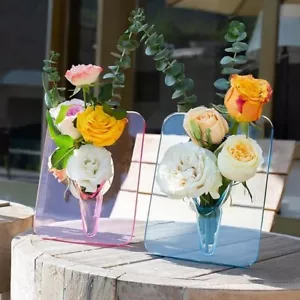 8x6 Inch Clear Acrylic Flower Vase - Perfect for Valentine's, Mother's Day, Home - Picture 1 of 10