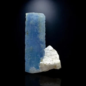 Inkblue Etched Aquamarine Specimen . - Picture 1 of 10