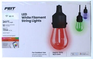 Feit Electric LED White Filament String Lights Color- Multicolored - Picture 1 of 5
