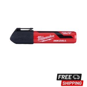 INKZALL Black Extra Large Chisel Tip Jobsite Permanent Marker - Picture 1 of 7