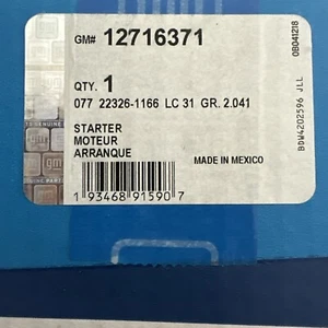 Genuine GM Starter 12716371 , 12730578 - Picture 1 of 4