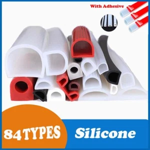 Silicone Rubber D-shaped Sealing Strip Protector Edging Trim Multi Types - Picture 1 of 87