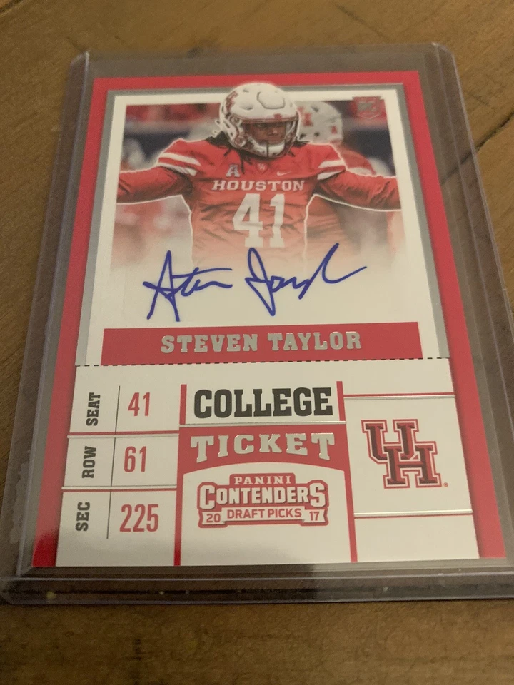 2017 Panini Contenders Draft Picks Steven Taylor Autograph - Image 1 of 1