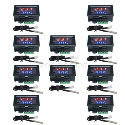 1-10Piece DC12V W1209WK Digital Thermostat Temperature Control + NTC 10K Sensor - Image 1 of 4