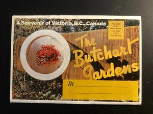 Antiguo Vintage "BUTCHART GARDEN VICTORIA B.C.-CANADÁ" Vistas Desplegables Hecho en CANADÁ - Imagen 1 de 8