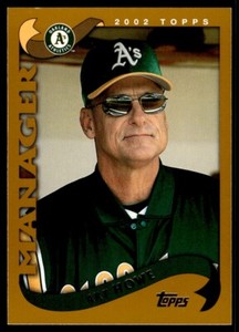 2002 Topps Baseball Card Art Howe Oakland Athletics #299