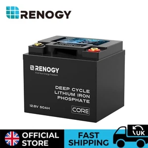 Renogy 50Ah 12V LiFePO4 Lithium Leisure Battery BMS IP65 for Off-grid Use - Picture 1 of 8