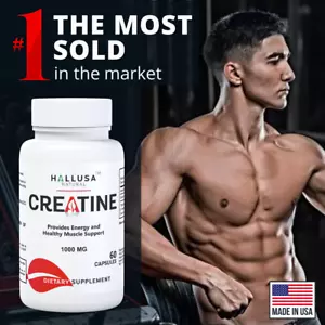 CREATINE Monohydrate - Muscle Building - Enhanced Strength & Performance -60 Cap - Picture 1 of 8