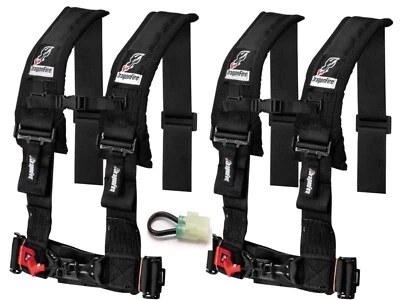 4 Point Harness 3" For Honda Talon 1000R 1000X Set 2 By Dragonfire W Override - Image 1 of 2
