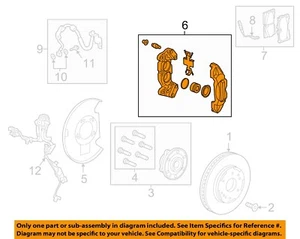 Componentes de freno de suspensión delantera GM OEM 19-23 Escalade ESV 13545382 - Imagen 1 de 2