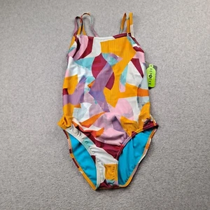 Speedo Swimsuit Girls 10/36 Colorful Abstract Competition Train One Piece Swim - Picture 1 of 10