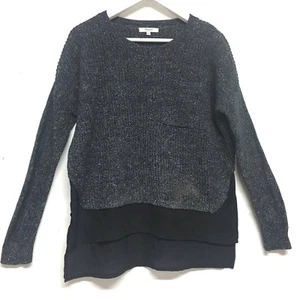 Madewell Women's Knitted Pullover Sweater Rib Knit Silk Trim Size Small - Picture 1 of 7