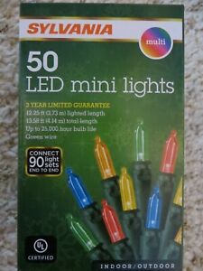 50 LED Mini Lights Multi-Color 12.25 ft (3.73 m) Lighted Length - BRAND NEW!