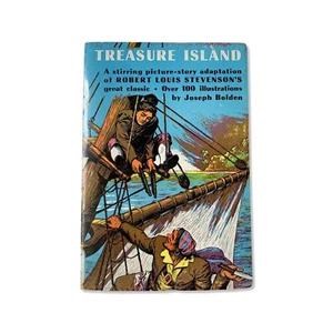 TREASURE ISLAND by Robert Louis Stevenson 1952 First Edition Book Winston Pixie - Foto 1 di 9