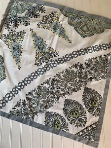 Pottery Barn Paisley Medaillon Euro Schein blau grün 26 x 26 - Bild 1 von 6