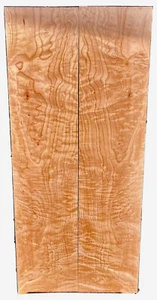 Quilt Curl Maple🍁2pc LONG Guitar🎸Figured Big Leaf Top 5/16”x7.5”x 34”KD Bass - Picture 1 of 5