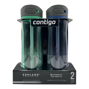 Contigo Ashland Leak- Proof Lid 24 oz. Water Bottle with Autospout 2-Pack - Picture 1 of 3