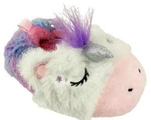 Wonder Nation Infants Girls Unicorn Slippers House Shoes Size 4 Pink Purple  - Picture 1 of 4