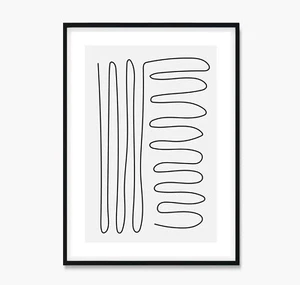 Abstract II Line Illustration Art Print Poster, One Line Art, One Line Prints - Bild 1 von 6
