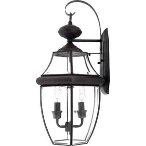 Quoizel Newbury 2 Light 20" Tall Outdoor Wall Sconce with Clear Glass NY8317K - Picture 1 of 3