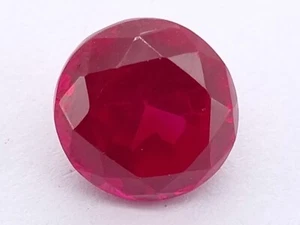 9.10 Ct Natural EGL Certified Round Cut Red Ruby Loose Gemstone - Picture 1 of 7