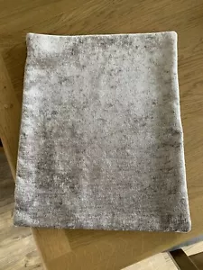 Silver velvet rectangular cushion cover zipped 15” x 18” approx - Picture 1 of 3