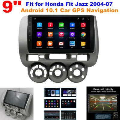 9 inch Android 10.1 Car GPS Navigation Radio MP5 Player for Honda Fit Jazz 04-07 - Image 1 of 4