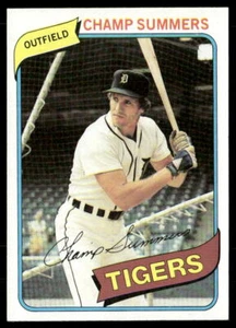 Champ Summers 1980 Topps #176 Detroit Tigers Baseball Card - Imagen 1 de 2