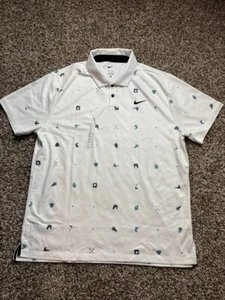 Nuevo polo de golf blanco XLarge Nike Tour Dri-FIT Tour para hombre FQ0426-100 - Imagen 1 de 7
