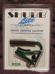 Shubb L1 Lite for Steel String in Green Aluminum NIB FREE Shipping