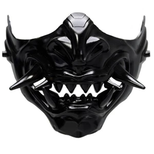 Oni Japanese Samurai Devil Warrior Ghost Mask Cosplay Masquerade Mask Jaw Teeth - Picture 1 of 2