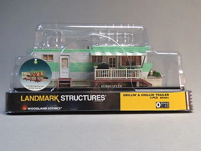 WOODLAND SCENICS GRILLIN & CHILLIN TRAILER BUILT & READY O GAUGE park WDS5861 - Image 1 of 4