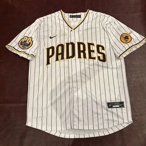Jackson Merrill Jersey San Diego Padres #3 Large Stitched Mens White Pinstripe - Picture 1 of 6