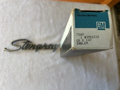 NOS GM Part 3956216 1969-76 Chevrolet Corvette Fender Emblem - Image 1 of 3