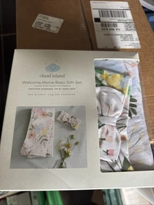 NUEVO CLOUD ISLAND BIENVENIDO A CASA BEBÉ SET DE REGALO PARA RECIÉN NACIDOS MANTA/CINTA - Imagen 1 de 5