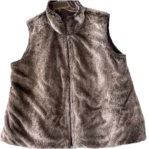 CATO Woman Kunstfell Full Zip Weste Wende Gr. 26/28 W silberbraun so weich!!! - Bild 1 von 9