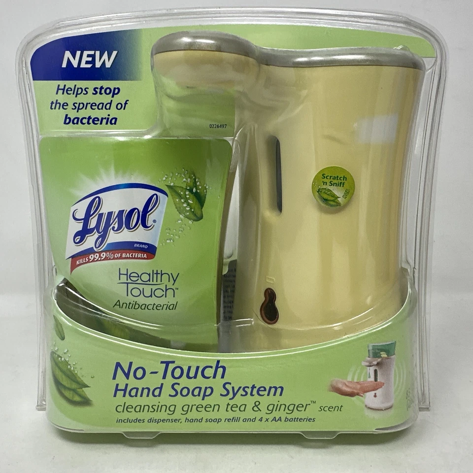 Sistema de jabón de manos Lysol sin contacto dispensador sellado de té verde y jengibre descontinuado Foto 1 de 4