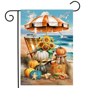 Briarwood Lane Harvest Beachfront Garden Flag - Picture 1 of 4