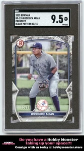 2023 Bowman Roderick Arias Prospects Black Pattern #/15 New York Yankees SGC 9.5 - Bild 1 von 2