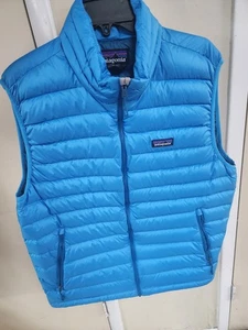Patagonia Uomo Piumino Puff Maglione Gilet Blu Taglia L. Usato in ottime condizioni. Msrp $229 🔥 Fantastico  - Foto 1 di 5