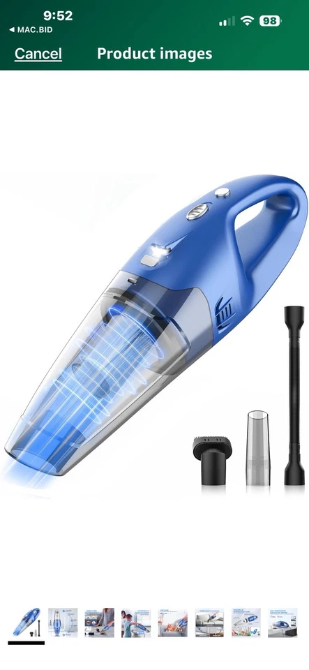 Aspirador de pó portátil sem fio Yoohi - Imagem 1 de 4