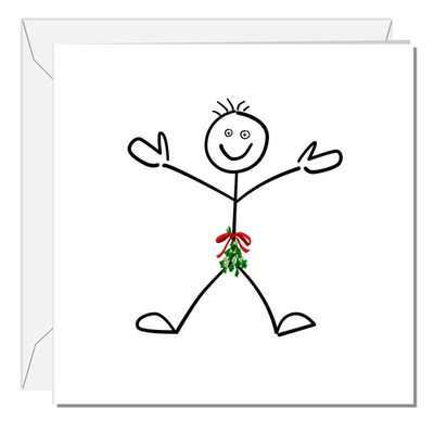 SWIZZOO Naughty Christmas Card Sexy Rude Adult Funny Humorous Girlfriend Wife Mistletoe