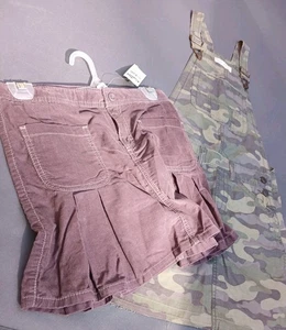 Conjunto de dos monos antiguos de falda y falda camuflada azul marino para niñas talla 10 - Imagen 1 de 11
