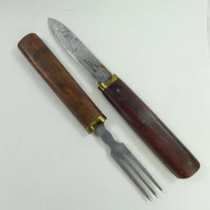 c1840 Military Campaign Cutlery Set maker:  J.U. JAMES & SONS Sheffield - Picture 1 of 7