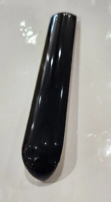 Glossy Black Quarter Round Corner Beak Ceramic Tile 1x6 Inch - Image 1 of 4