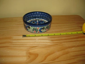 UNIKAT M STARZYK 5 INCH ROUND DISH #1626 HANDMADE IN POLAND 187 - Picture 1 of 5
