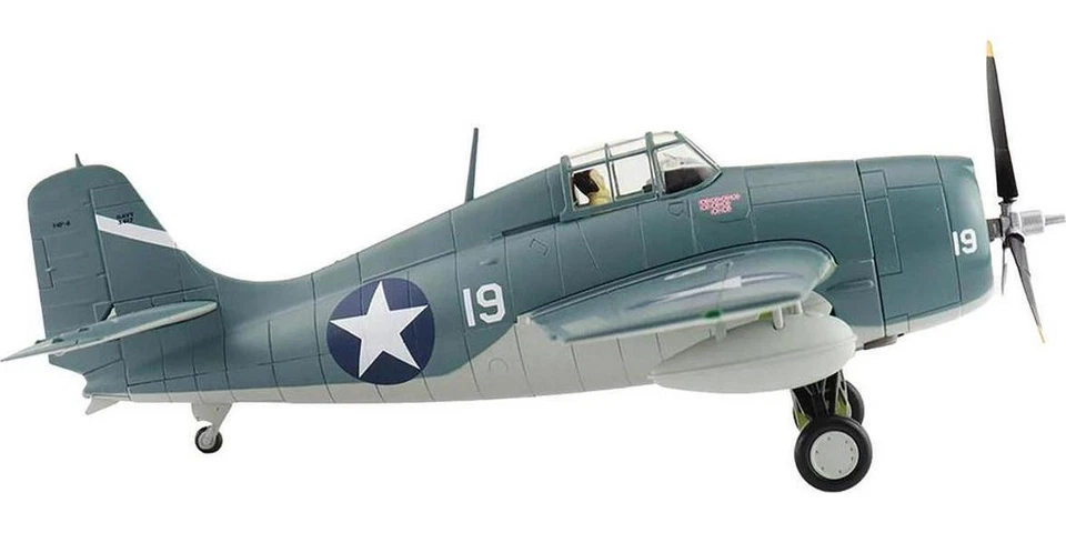 Grumman F4f-4 Wildcat Aircraft Uss Enterprise 1/48 By Hobby Master Ha8910