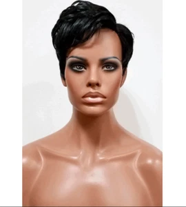 Modu Anytime Short Synthetic Unbalanced Soft Feather Straight Boycut Harriet Wig - Picture 1 of 2