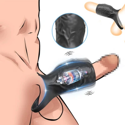 Men Penis Cock Ring Vibrator G-spot Dildo Massager Couple foreplay sex toys - Image 1 of 4