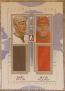 Sergei Fedorov/Mats Sundin 2013-14 ITG Decades 1990's European Influence Jersey